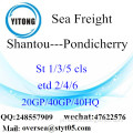 Shantou Porto Mar transporte de mercadorias para Pondicherry